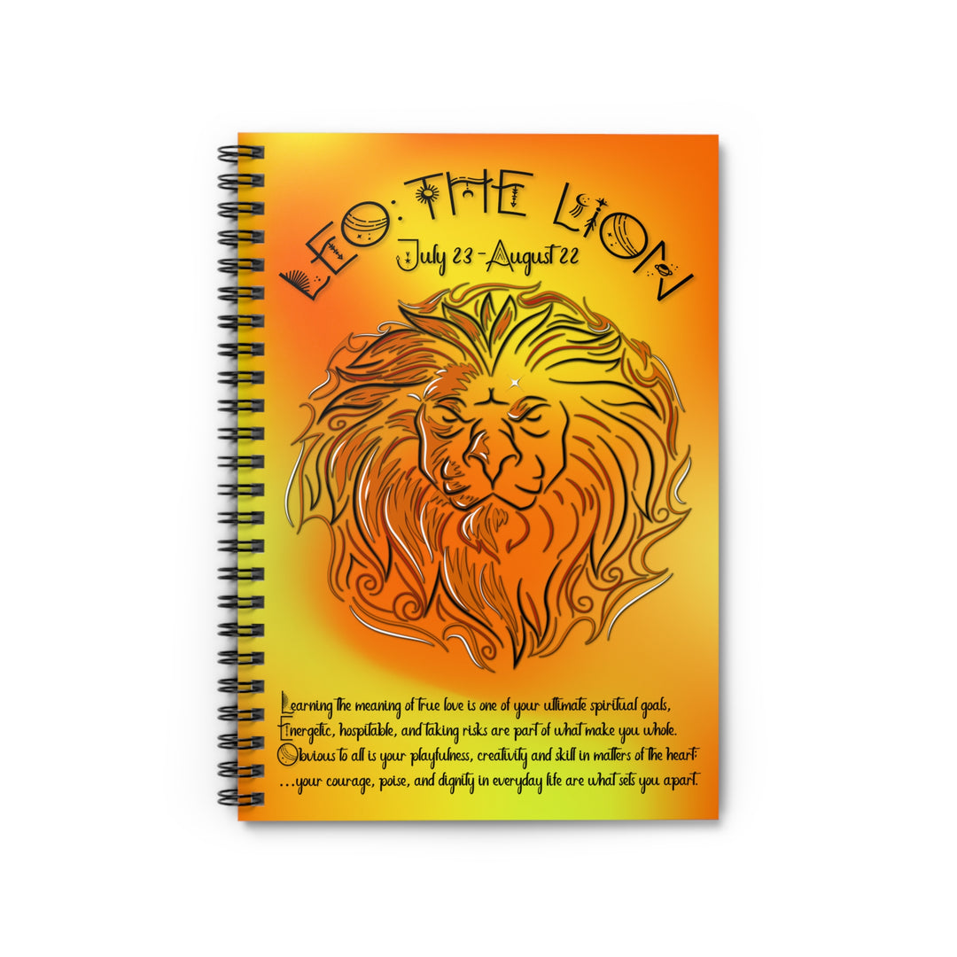 Leo Acrostic Poem Spiral Notebook - Ruled Line