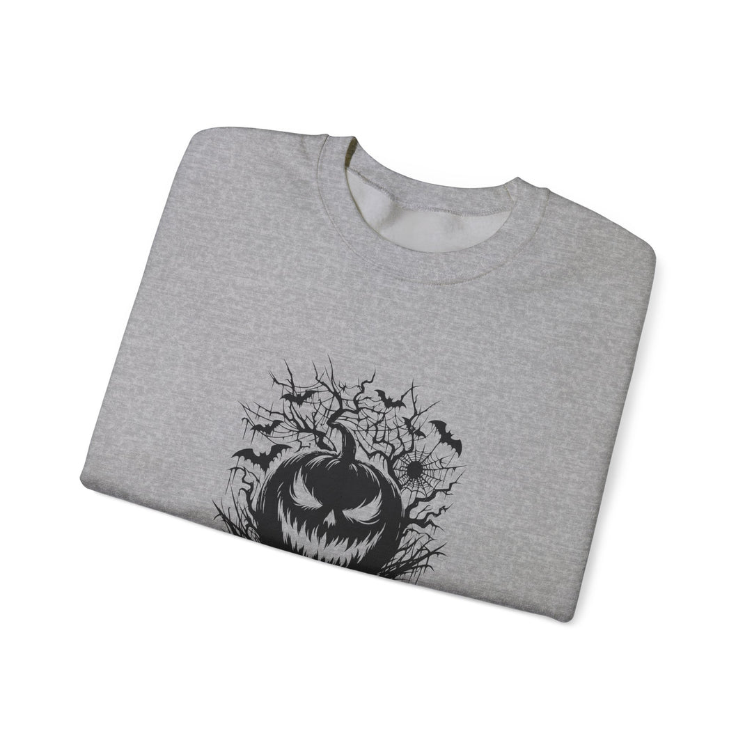 Happy Halloween Acrostic Poem  Sweatshirt - Creepy Black Pumpkin