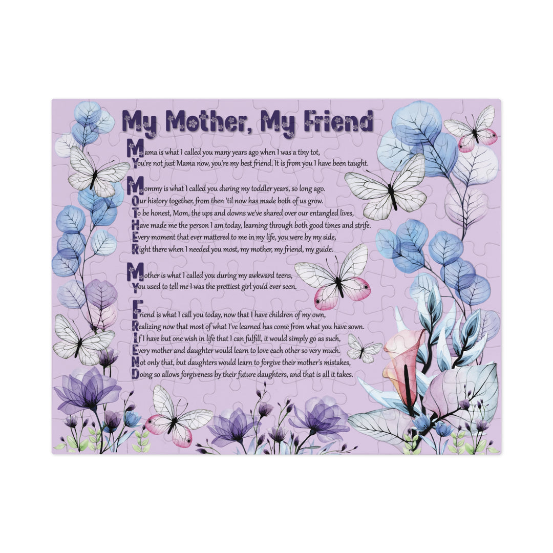 My Mother, My Friend Acrostic Poem Jigsaw Puzzle - Tin Box