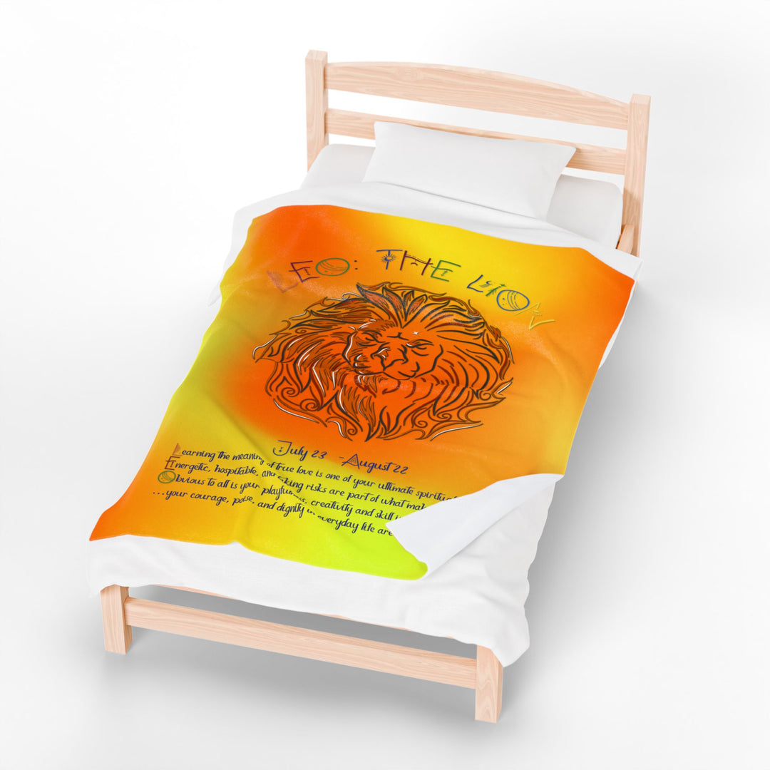 Leo Acrostic Poem Velveteen Plush Blanket