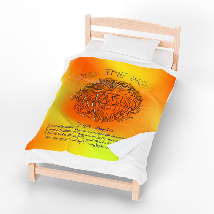 Leo Acrostic Poem Velveteen Plush Blanket
