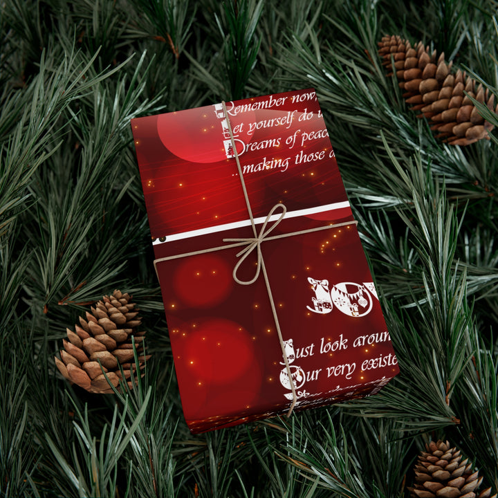 Joy to the World Acrostic Poem Festive Gift Wrap