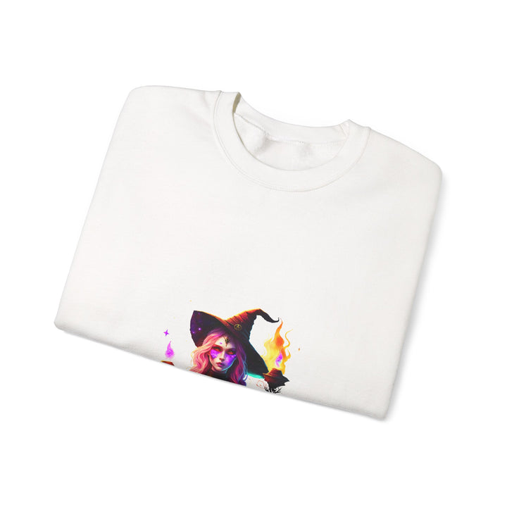 Happy Halloween Acrostic Poem Sweatshirt  - Creepy Modern Witch