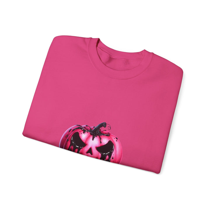 Happy Halloween Acrostic Poem Sweatshirt - Creepy Pink