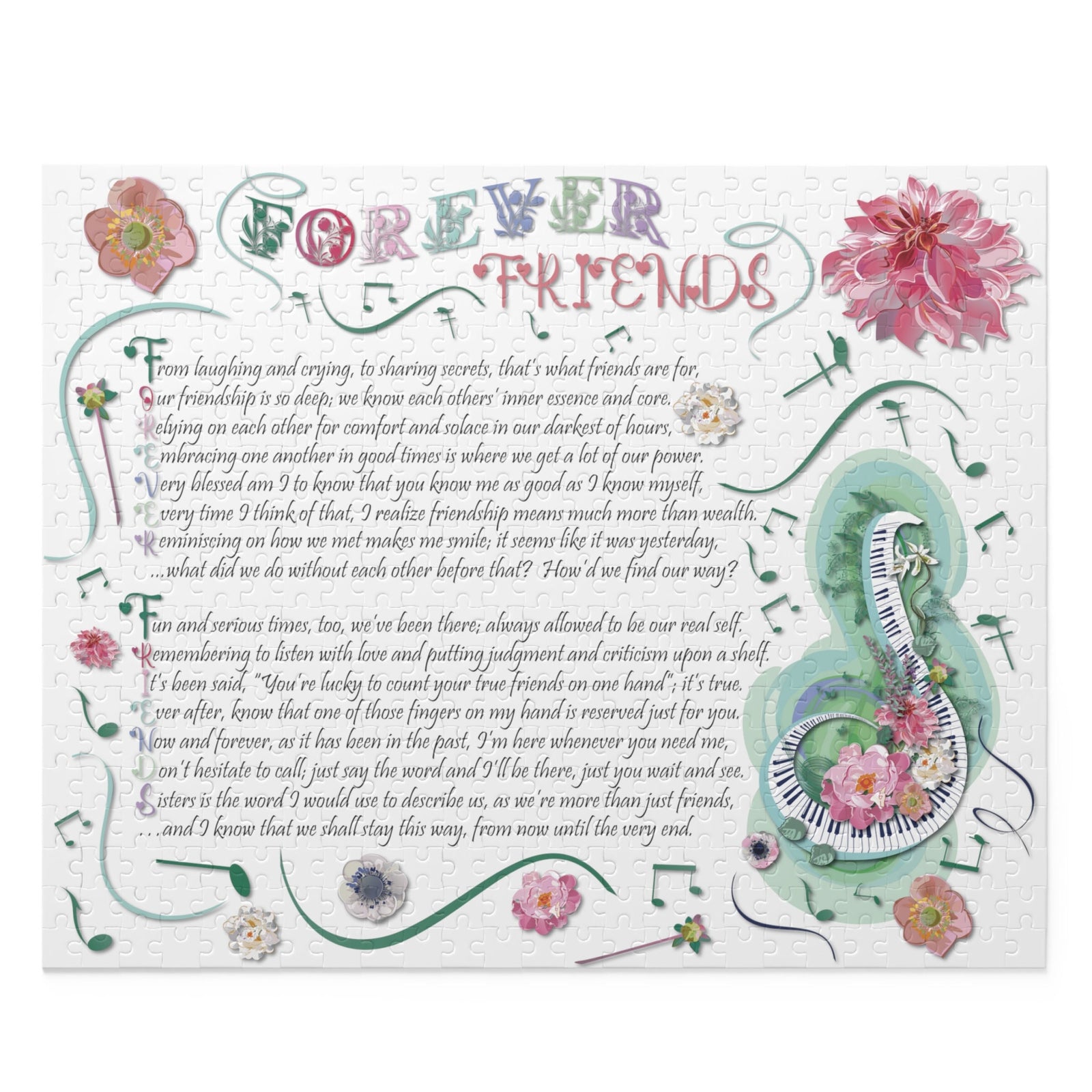 Forever Friends Puzzle, Best Friend Gift, Besties Puzzle, Unique Gift for Best Friend, Best Friends, Best Friends Forever, BFF, BFFIE