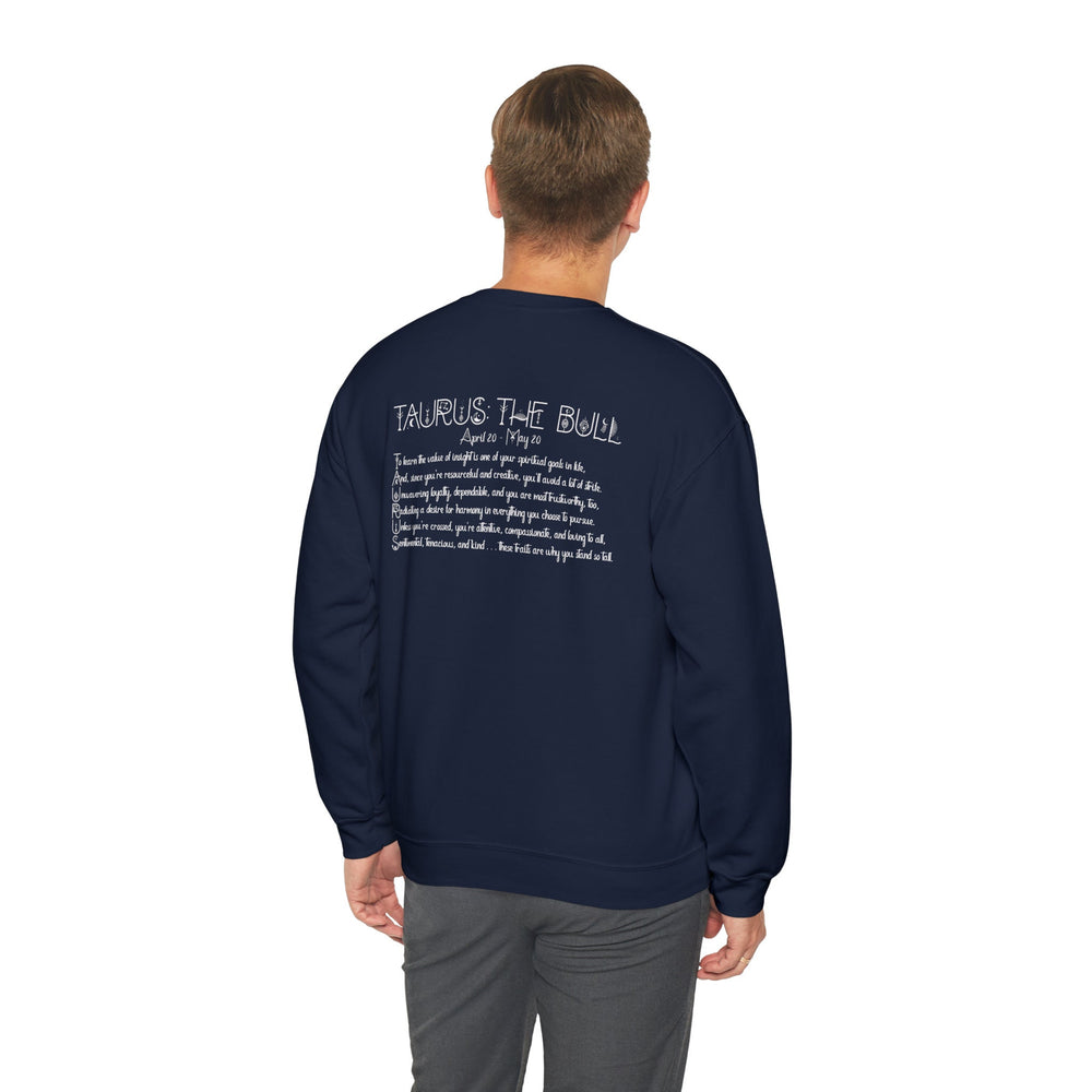 Astrology Sweatshirt with Acrostic Poem Spelling out "Taurus". Great Birthday or Christmas Horoscope Sign Gift for Any Zodiac Lover.