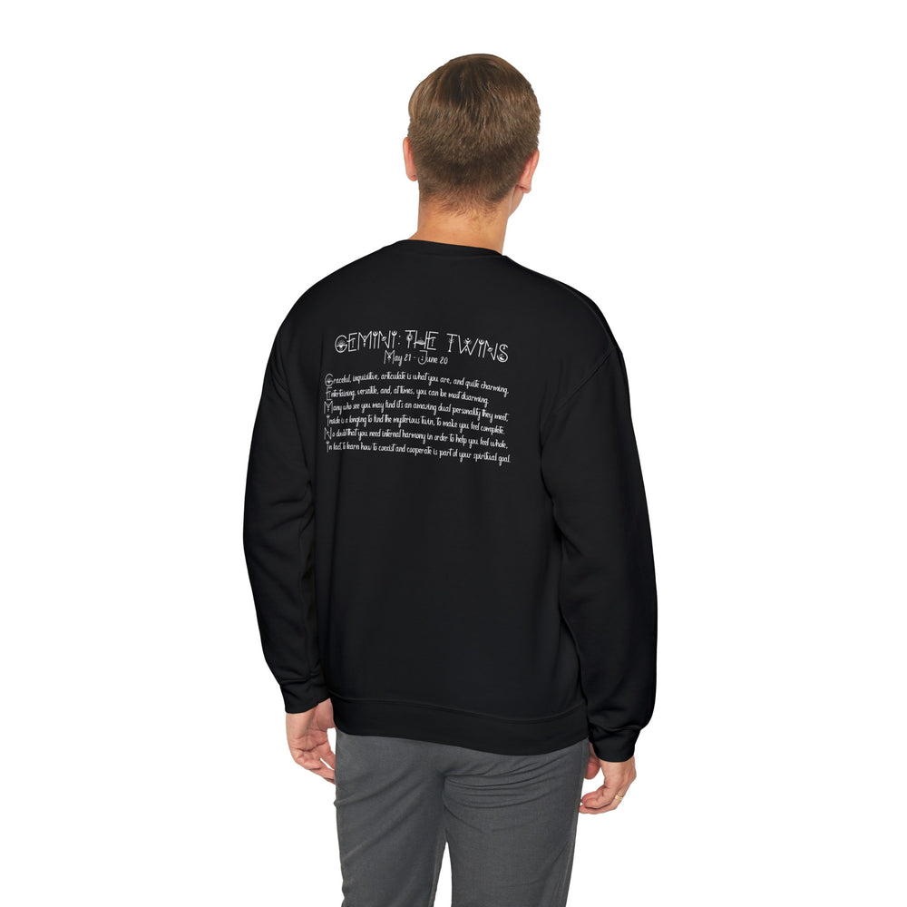 Astrology Sweatshirt with Acrostic Poem Spelling out "Gemini". Great Birthday or Christmas Horoscope Sign Gift for Any Zodiac Lover.