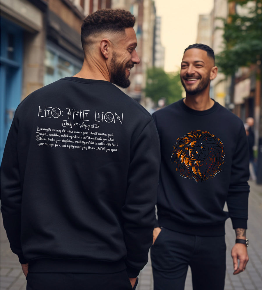Astrology Sweatshirt with Acrostic Poem Spelling out "Leo". Great Birthday or Christmas Horoscope Sign Gift for Any Zodiac Lover.