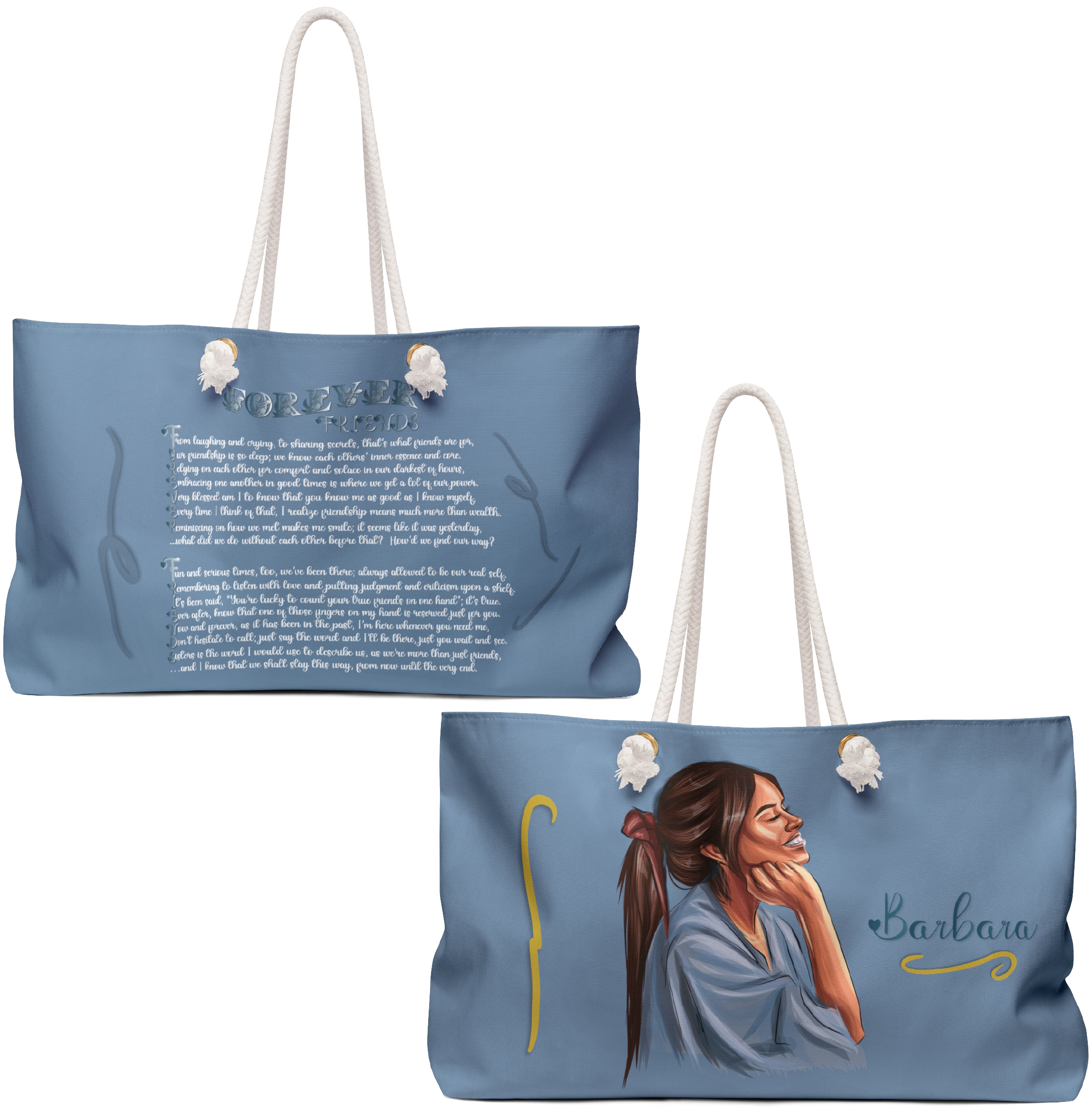 It's Just a Phrase "Forever Friends" Weekender Tote Bags