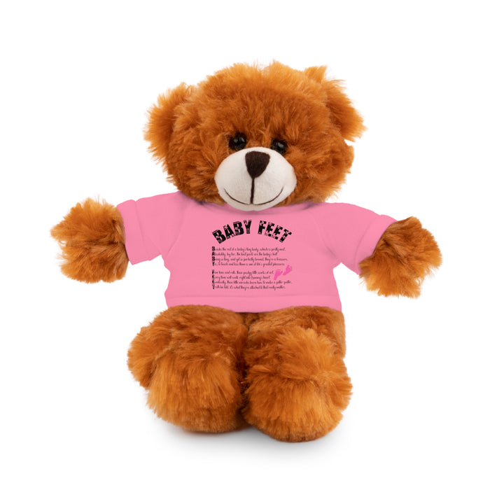 Baby Feet Acrostic Poem Stuffed Animal Collection with T-Shirt - Pink Footprints