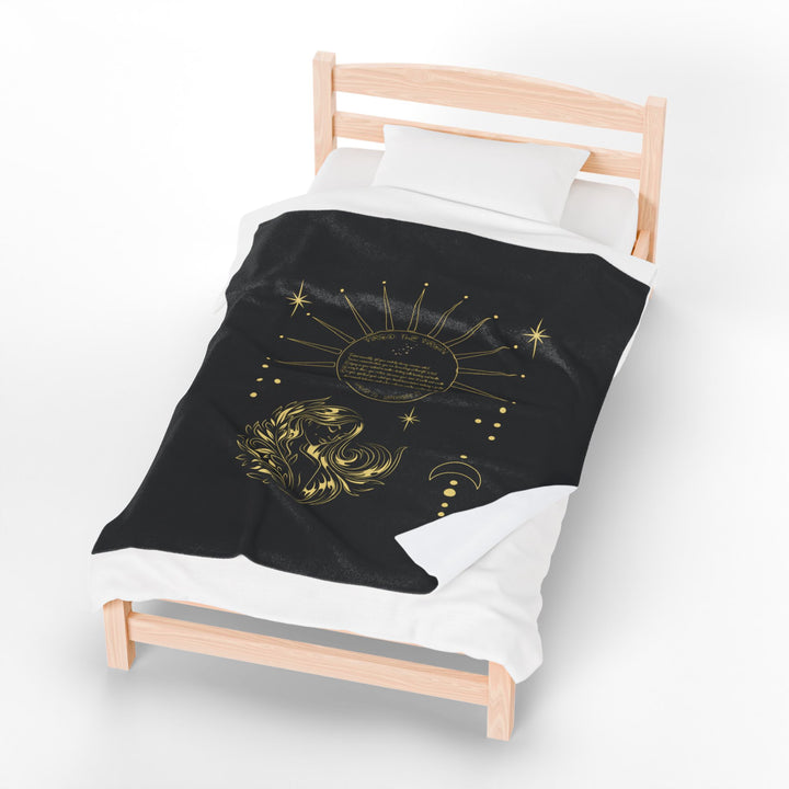 Virgo Acrostic Poem Velveteen Blanket