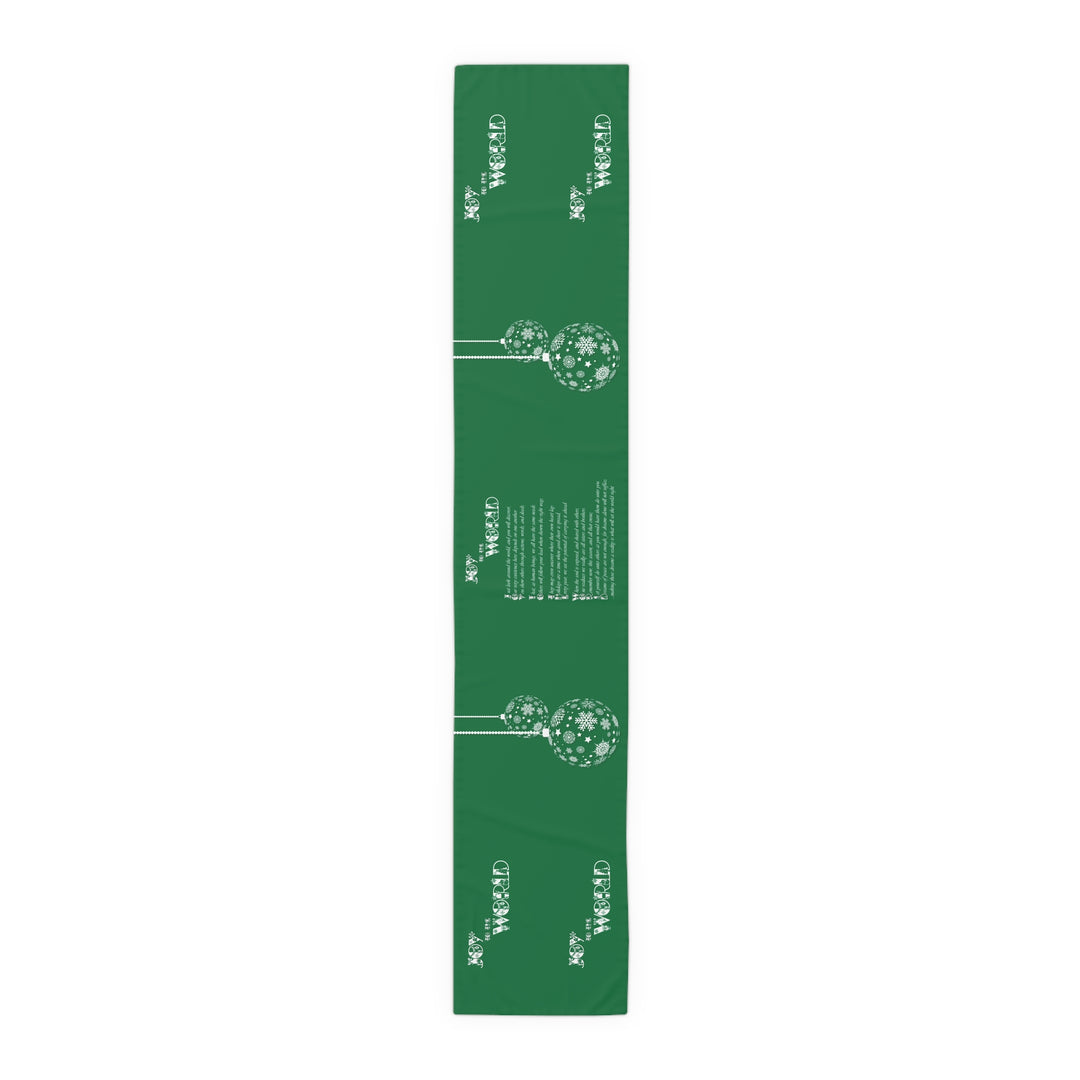 Joy to the World Acrostic Poem Table Runner - Green-Ornaments