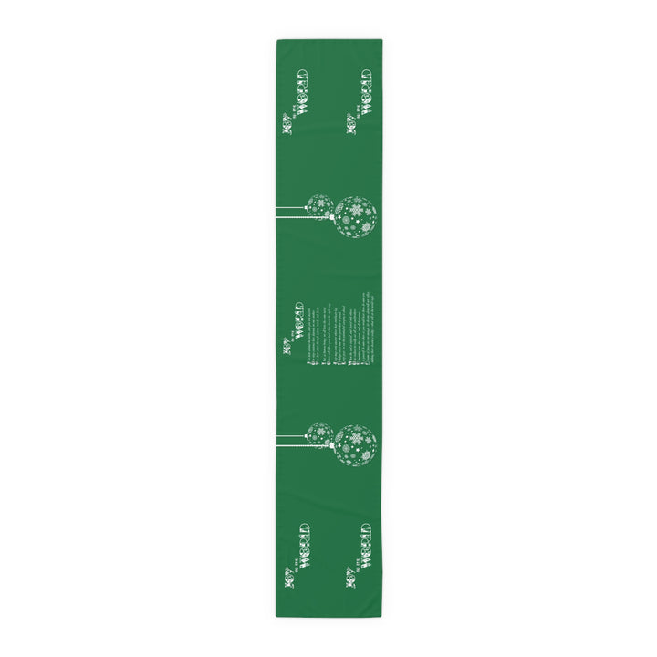 Joy to the World Acrostic Poem Table Runner - Green-Ornaments