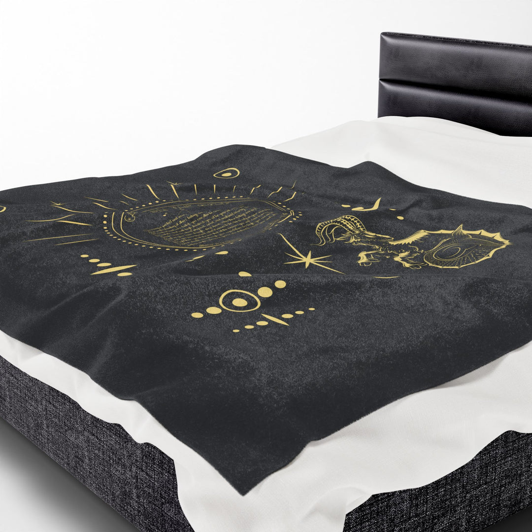 Capricorn Acrostic Poem Velveteen Blanket