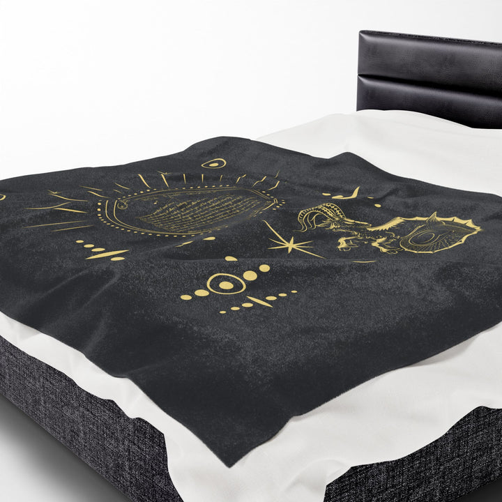 Capricorn Acrostic Poem Velveteen Blanket