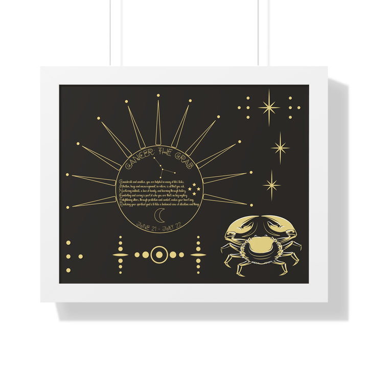 Written in the Stars Framed Acrostic Poem Print - Cancer