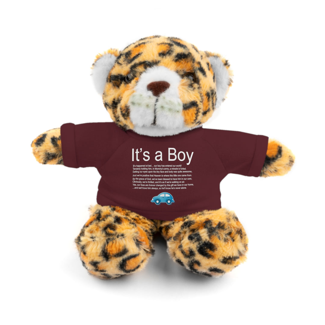 It's a Boy Acrostic Poem Stuffed Animal Collection with T-Shirt - Car