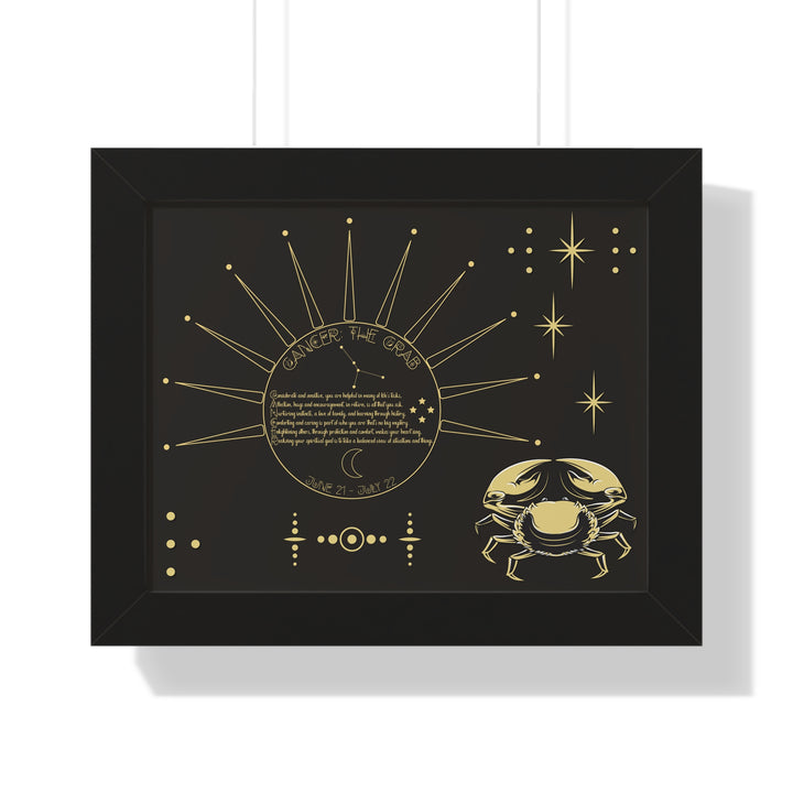 Written in the Stars Framed Acrostic Poem Print - Cancer