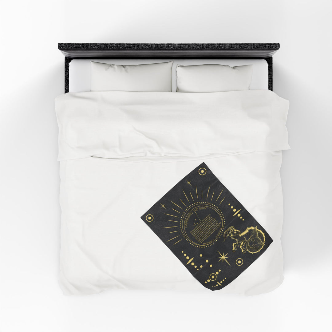 Capricorn Acrostic Poem Velveteen Blanket