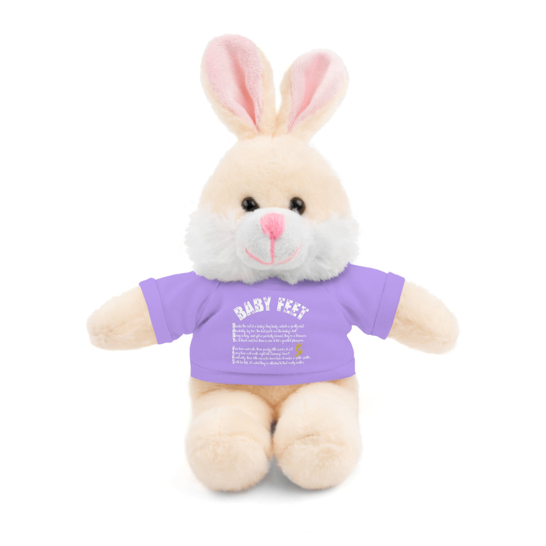 Baby Feet Acrostic Poem Stuffed Animals with Tee - Baby Feet - Gold Footprints