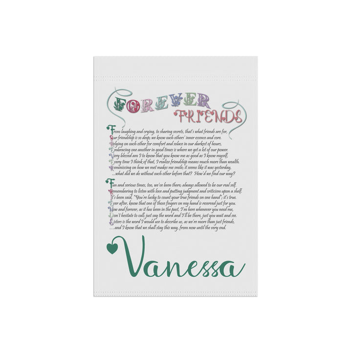 Friends Forever Acrostic Poem outdoor/Garden Banner - Personalized