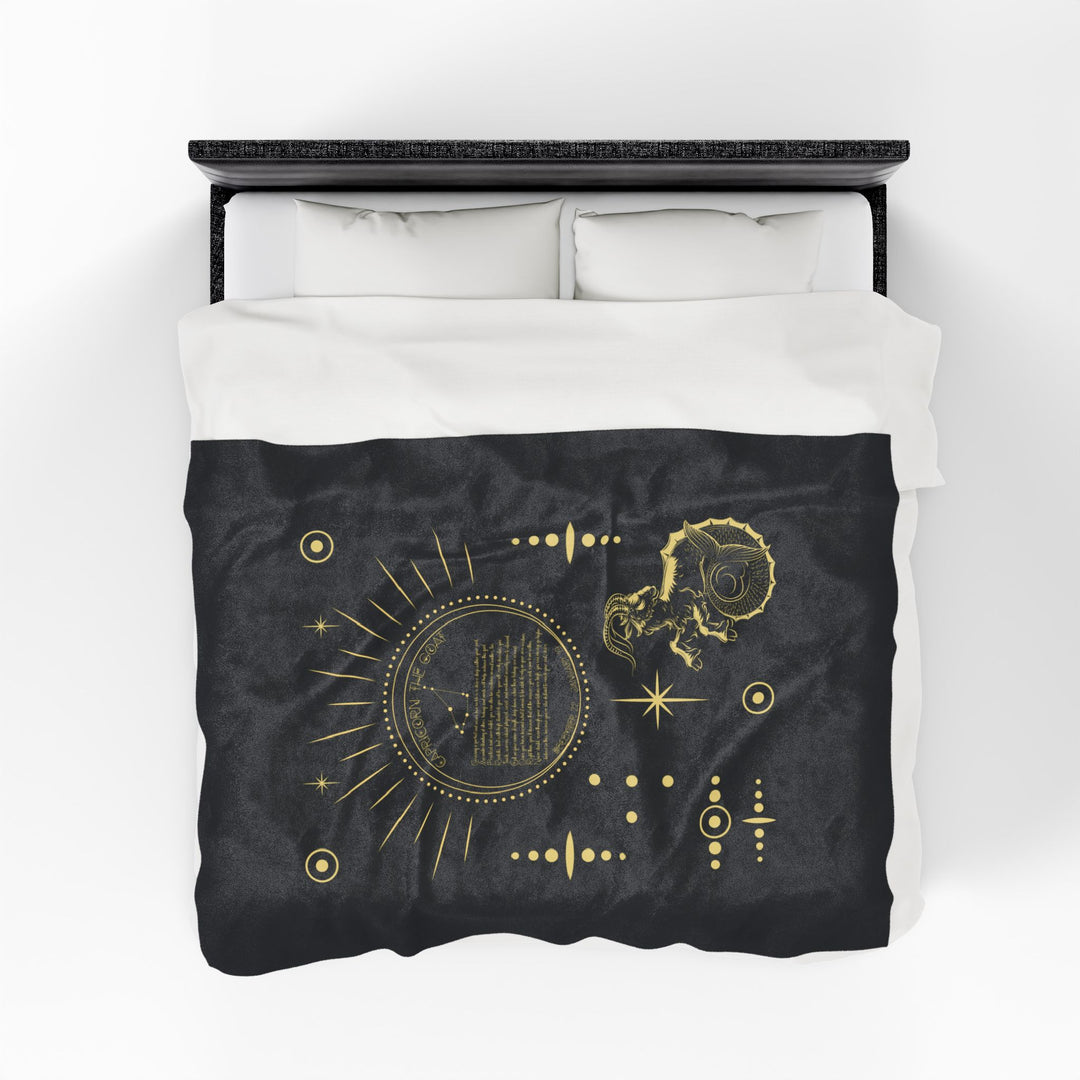 Capricorn Acrostic Poem Velveteen Blanket