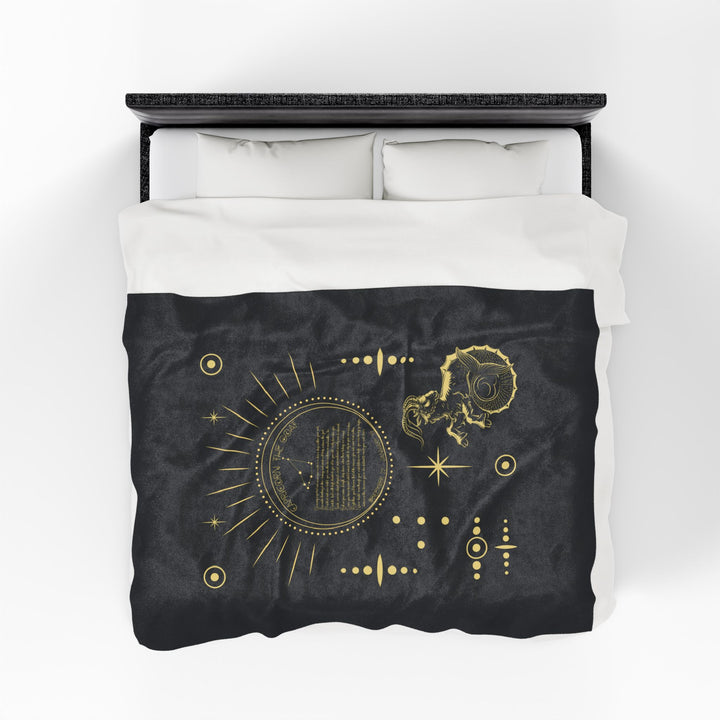 Capricorn Acrostic Poem Velveteen Blanket