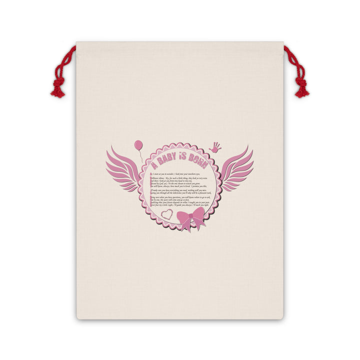 A Baby is Born Acrostic Poem Gift Bag -Pink