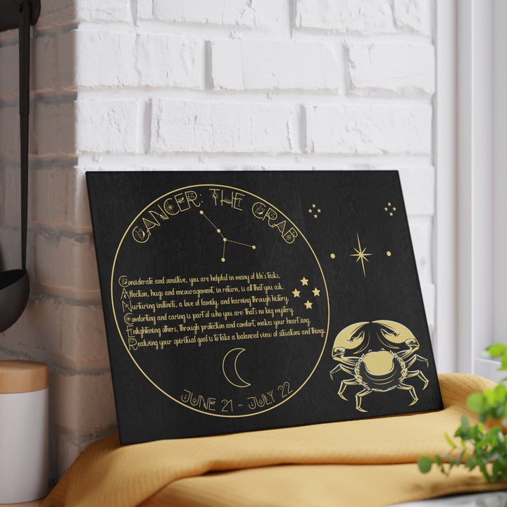 Cancer Acrostic Poem Glass Cutting Board