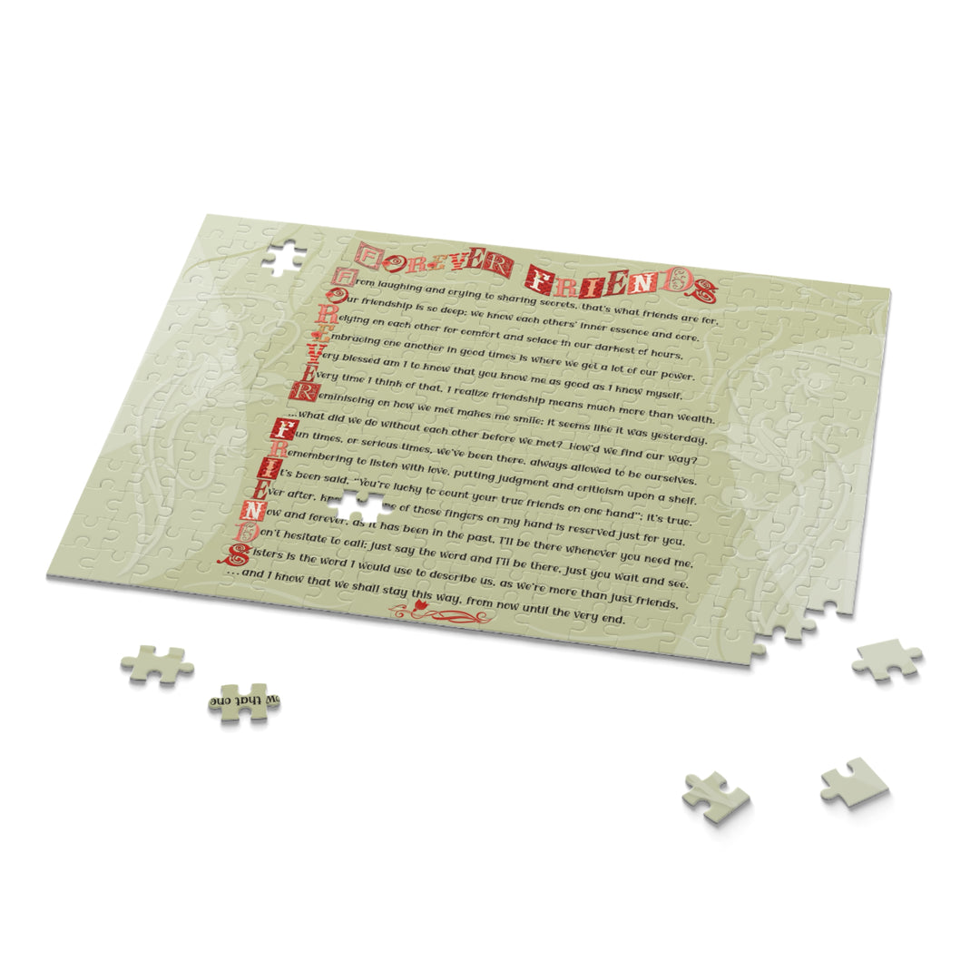 It's Just a Phrase "Forever Friends" Acrostic Jigsaw Puzzle - Subtle Floral