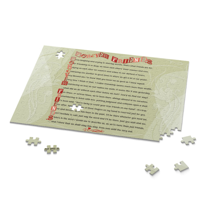 It's Just a Phrase "Forever Friends" Acrostic Jigsaw Puzzle - Subtle Floral
