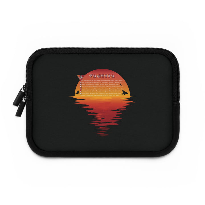 Namesakes Acrostic Poem Neoprene Laptop Sleeve - Solid Black Back