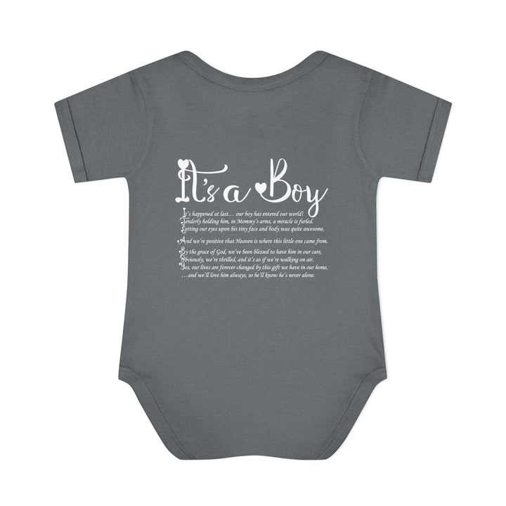 It's a Boy Acrostic Poem Baby Bodysuit - Ducky Design