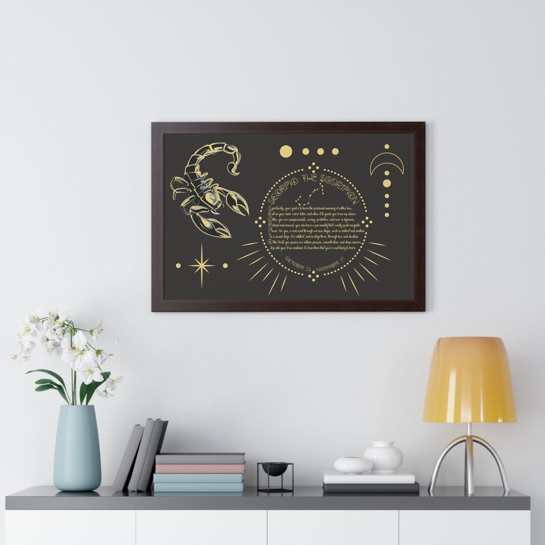 Written in the Stars Framed Acrostic Poem Print - Scorpio