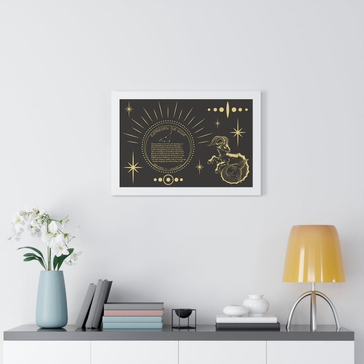 Written in the Stars Framed Horizontal Acrostic Poem Print - Capricorn
