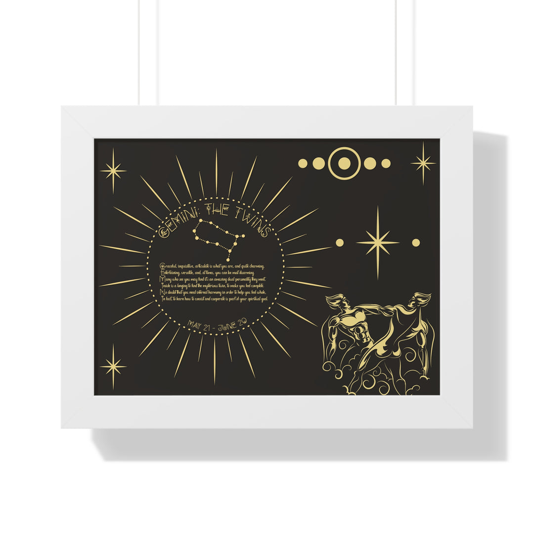Written in the Stars Framed Acrostic Poem Print - Gemini