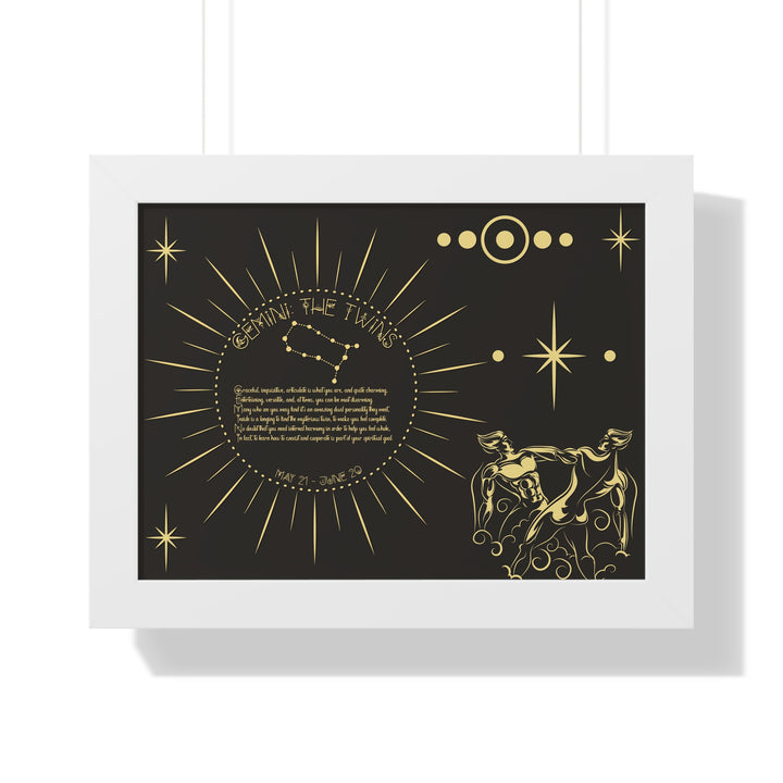 Written in the Stars Framed Acrostic Poem Print - Gemini
