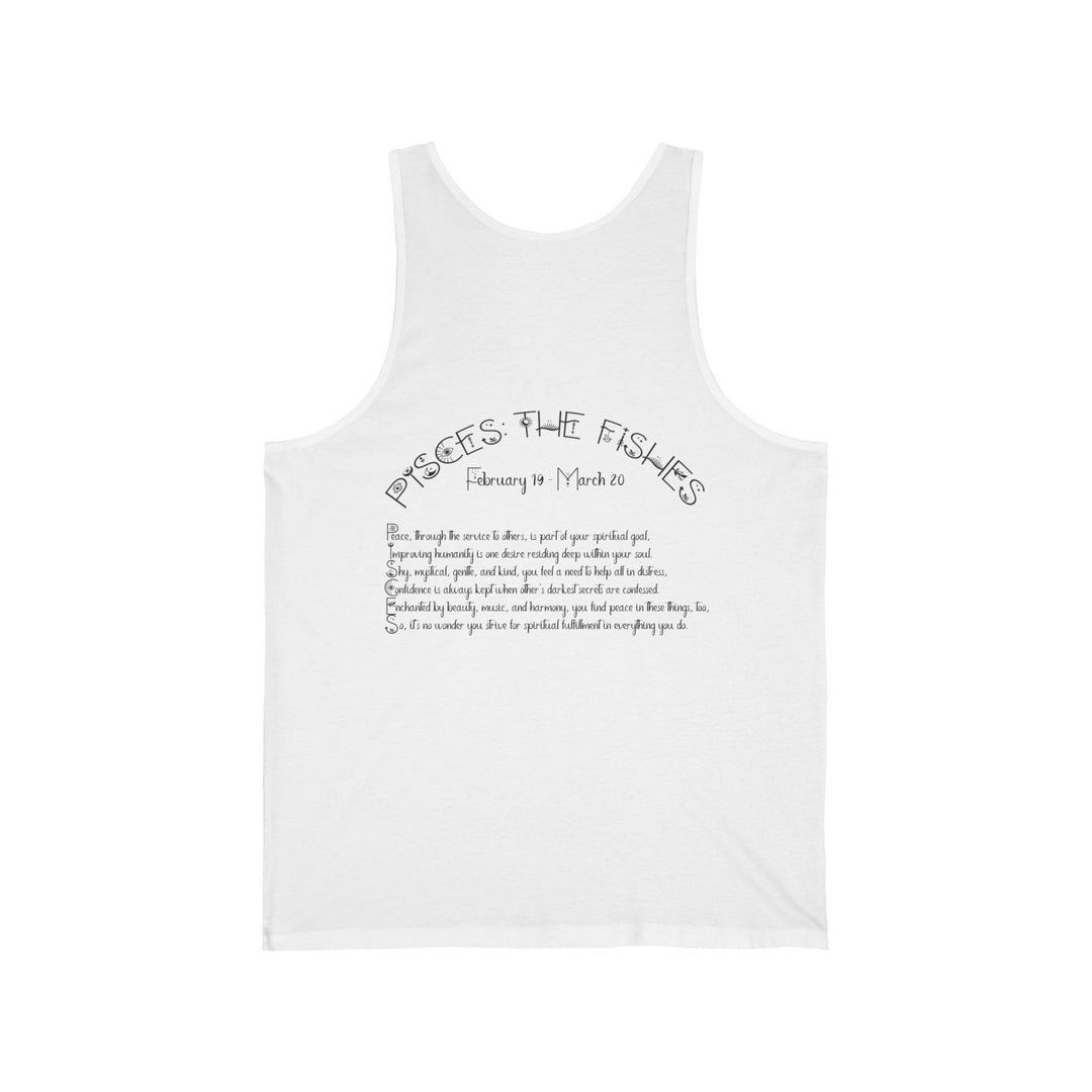 “Pisces” Acrostic Poem Unisex Jersey Tank