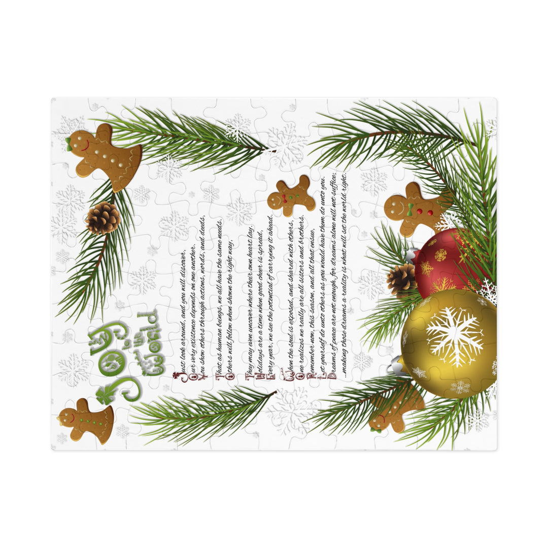 Joy to the World Acrostic Poem Puzzle - Gingerbread - Tin Box