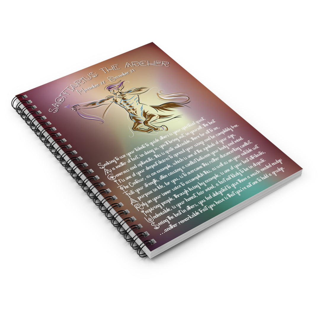 Sagittarius Acrostic Poem Spiral Notebook