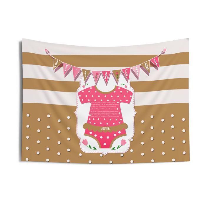 "It’s a Girl" Acrostic Poem Baby Shower Backdrop-Baby Bodysuit - Personalized