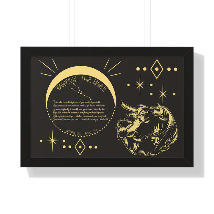 Written in the Stars Framed Acrostic Poem Print - Taurus