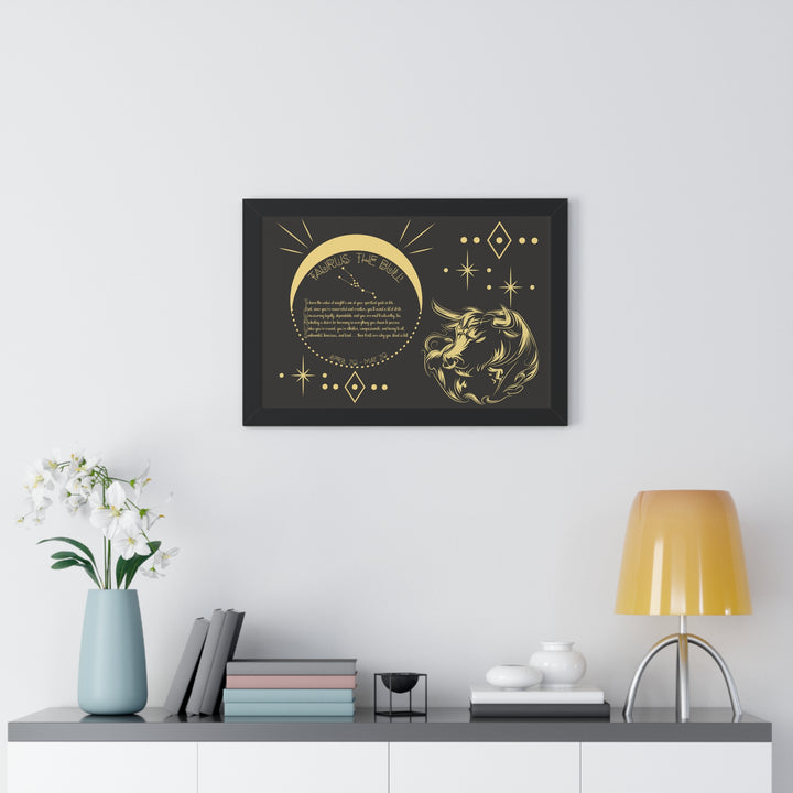 Written in the Stars Framed Acrostic Poem Print - Taurus