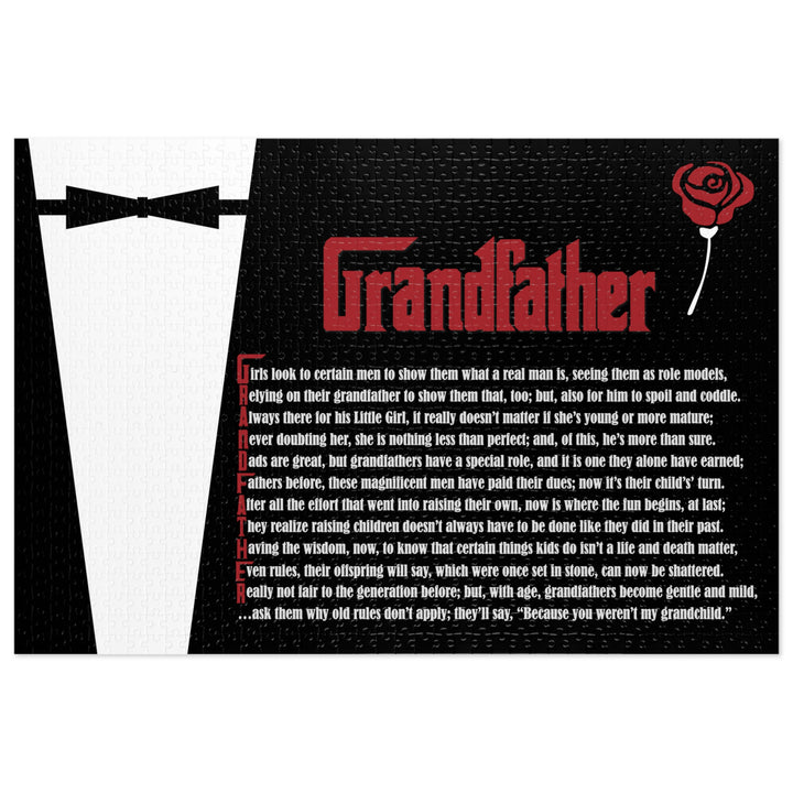 Grandfather Acrostic Poem Jigsaw Puzzle - Tin Box