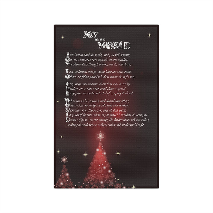 Joy to the World Acrostic Poem Microfiber Kitchen Towel