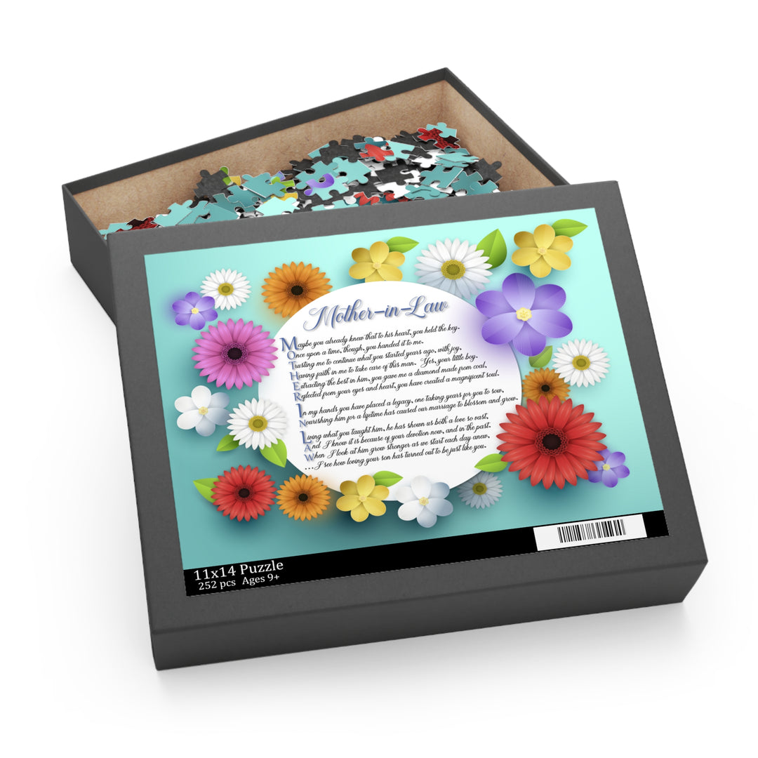 Mother-in-Law Acrostic Poem Puzzle - Flowers