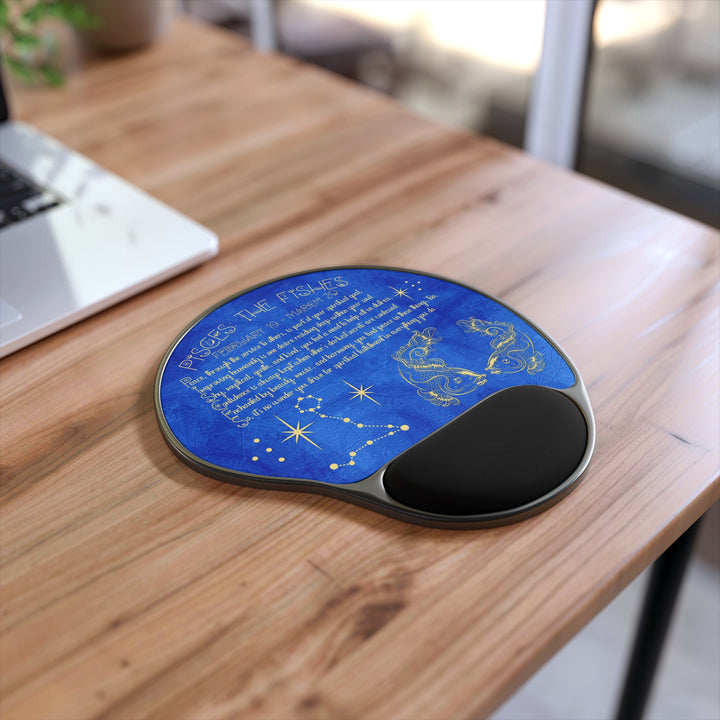 Written in the Stars Mouse Pad With Wrist Rest - Pisces