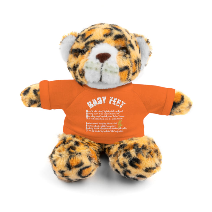Baby Feet Acrostic Poem Stuffed Animals with Tee - Baby Feet - Gold Footprints