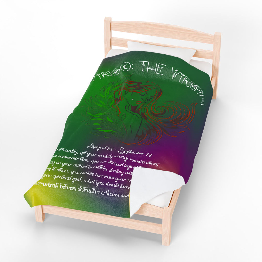 Virgo Acrostic Poem Velveteen Plush Blanket