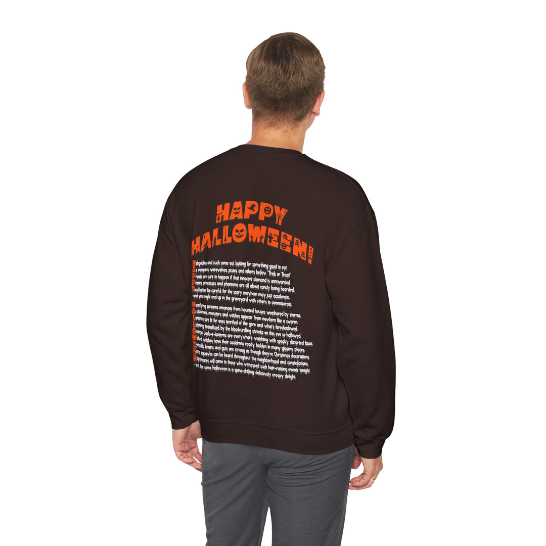 Happy Halloween Acrostic Poem Sweatshirt - Skull
